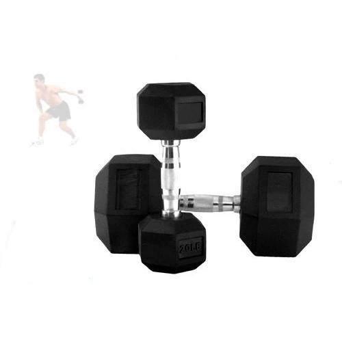 3 kg Body Iron Commercial Rubber Hex Dumbbell Pair