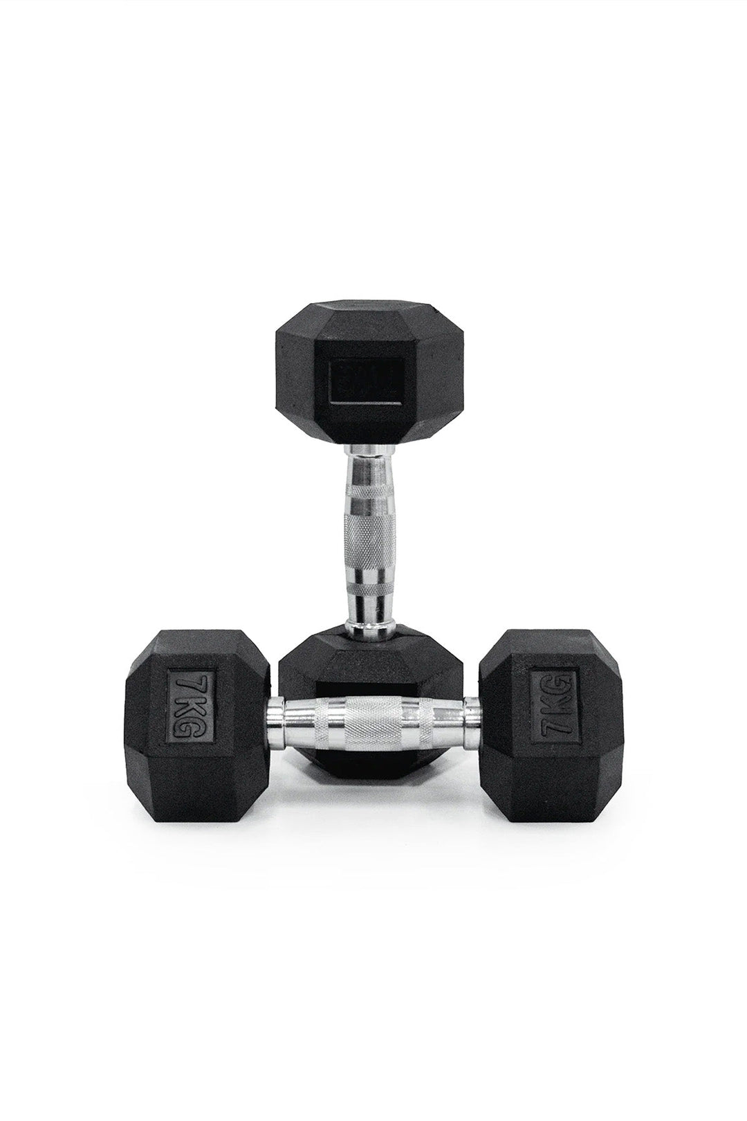 7 kg Body Iron Commercial Rubber Hex Dumbbell Pair