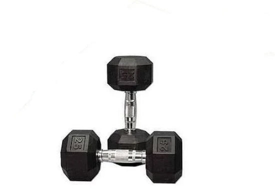 35 kg Body Iron Commercial Rubber Hex Dumbbell Pair
