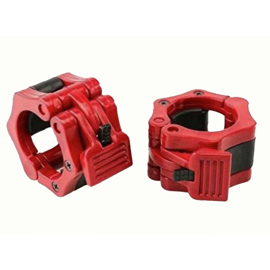 red barbell snap locks