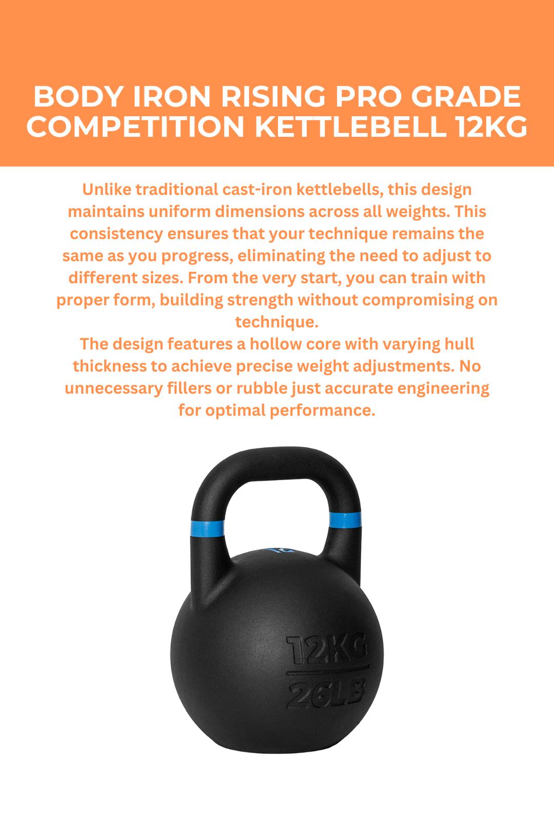 Body Iron Rising Pro Grade Competition Kettlebell 12kg