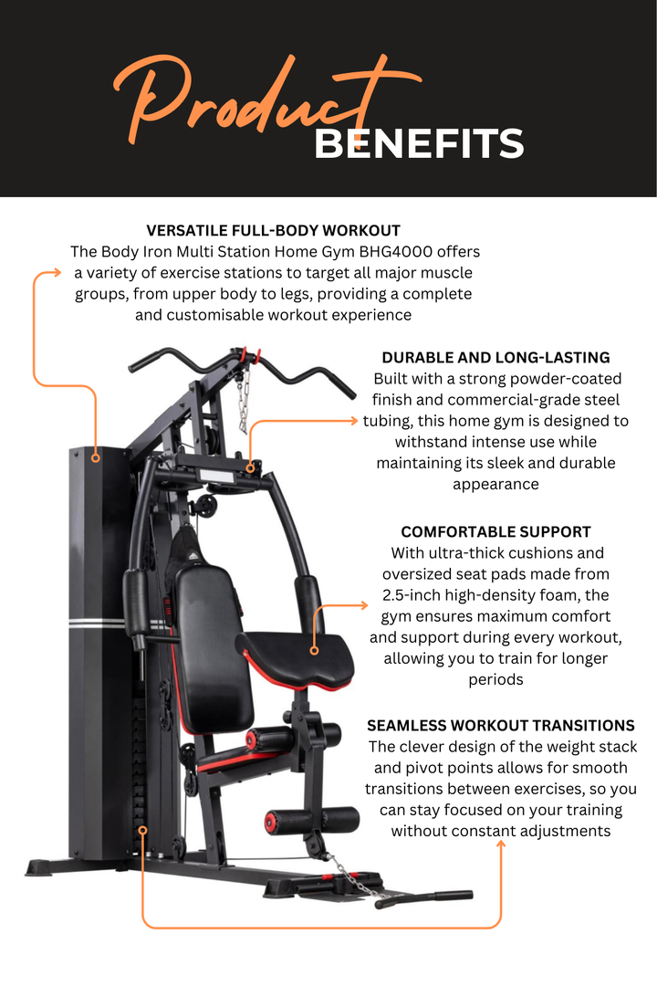Body Iron Multi Station Home Gym BHG4000