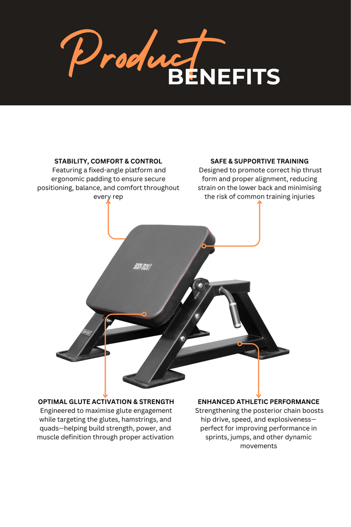 Body Iron Commercial Hip Thrust & Glute Builder Bench GB200