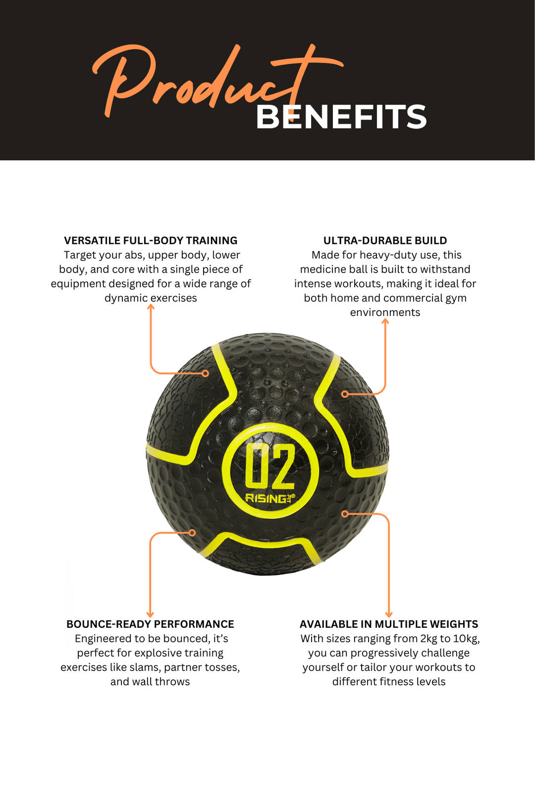 Body Iron Rising Pro Commercial Medicine Ball 2KG