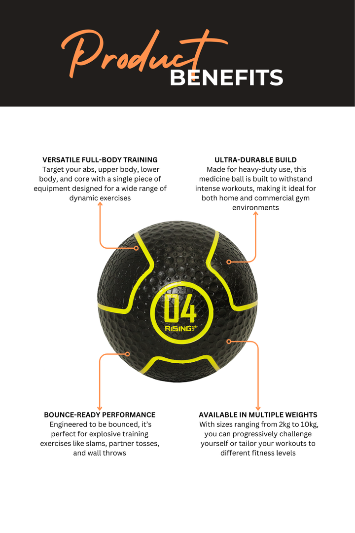 Body Iron Rising Pro Commercial Medicine Ball 4KG