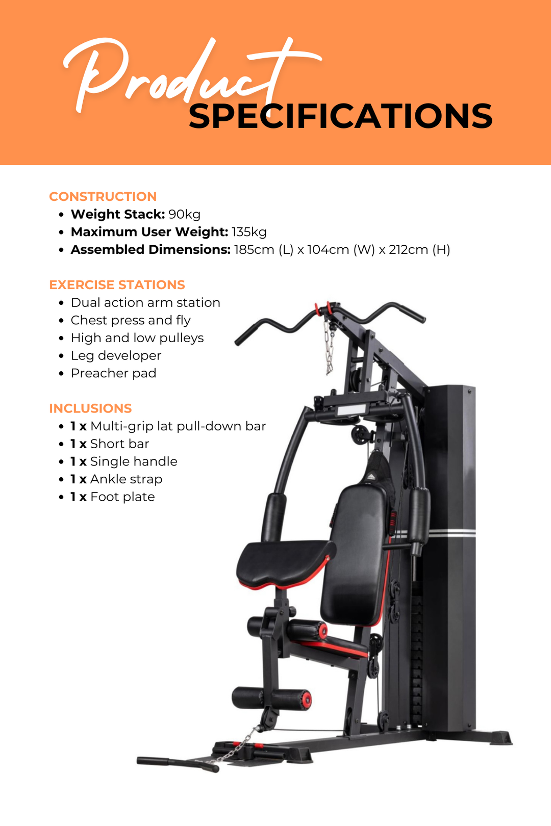Body Iron Multi Station Home Gym BHG4000