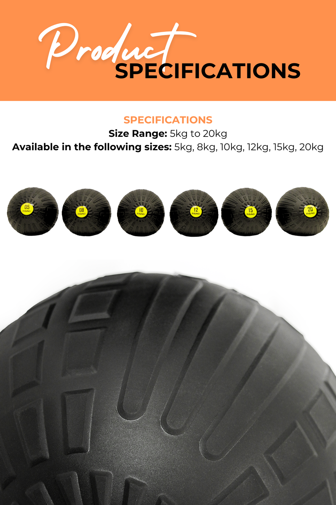 Body Iron Rising Pro Commercial Slam Ball 15kg