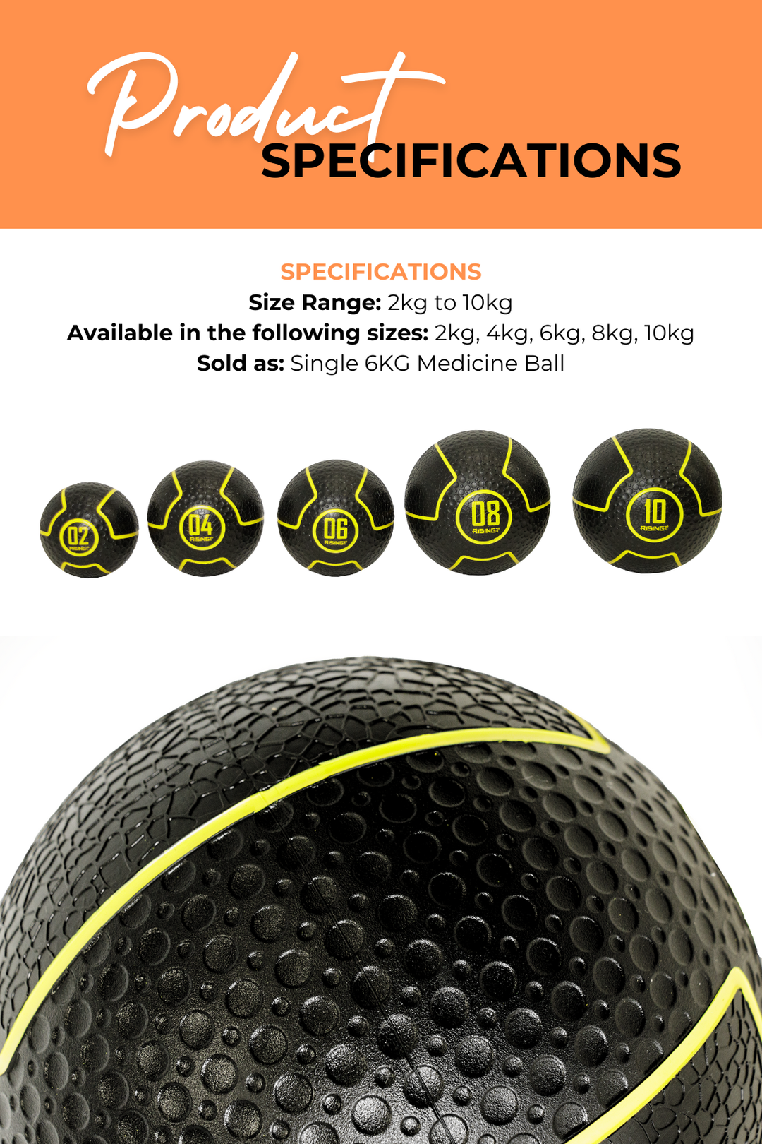 Body Iron Rising Pro Commercial Medicine Ball 6KG