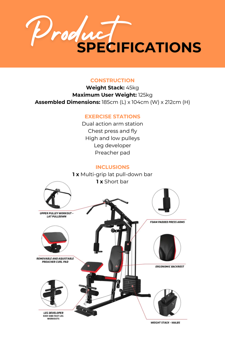 Body Iron Multi Station Home Gym BHG1000