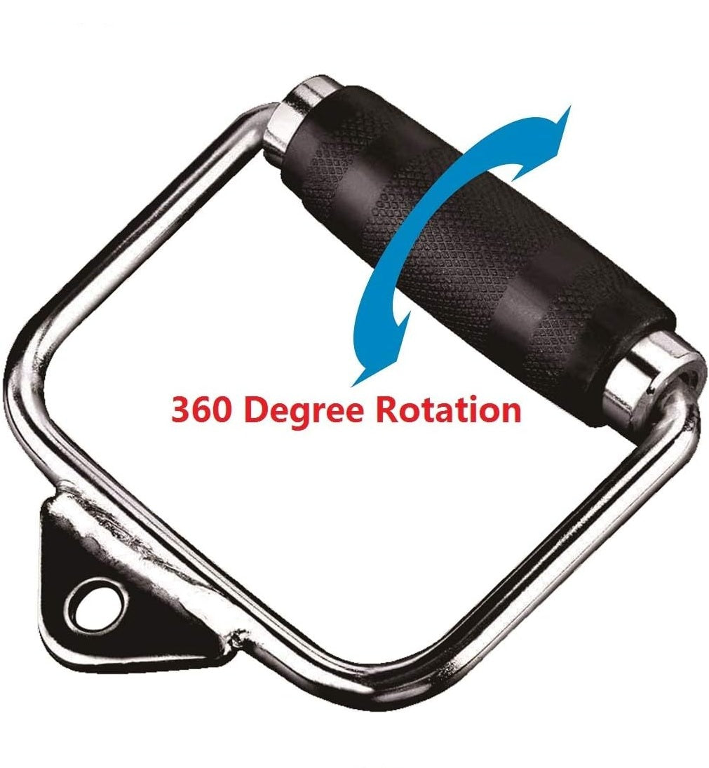 Body Iron Commercial Single Rubber Chrome Handle Cable Attachment