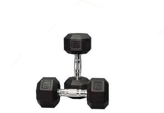 2.5kg rubber hex dumbbell pair