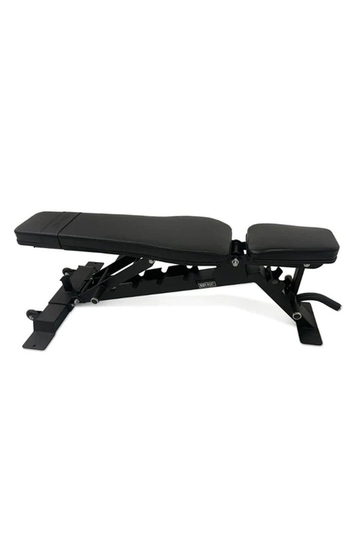 black FID bench in flat position