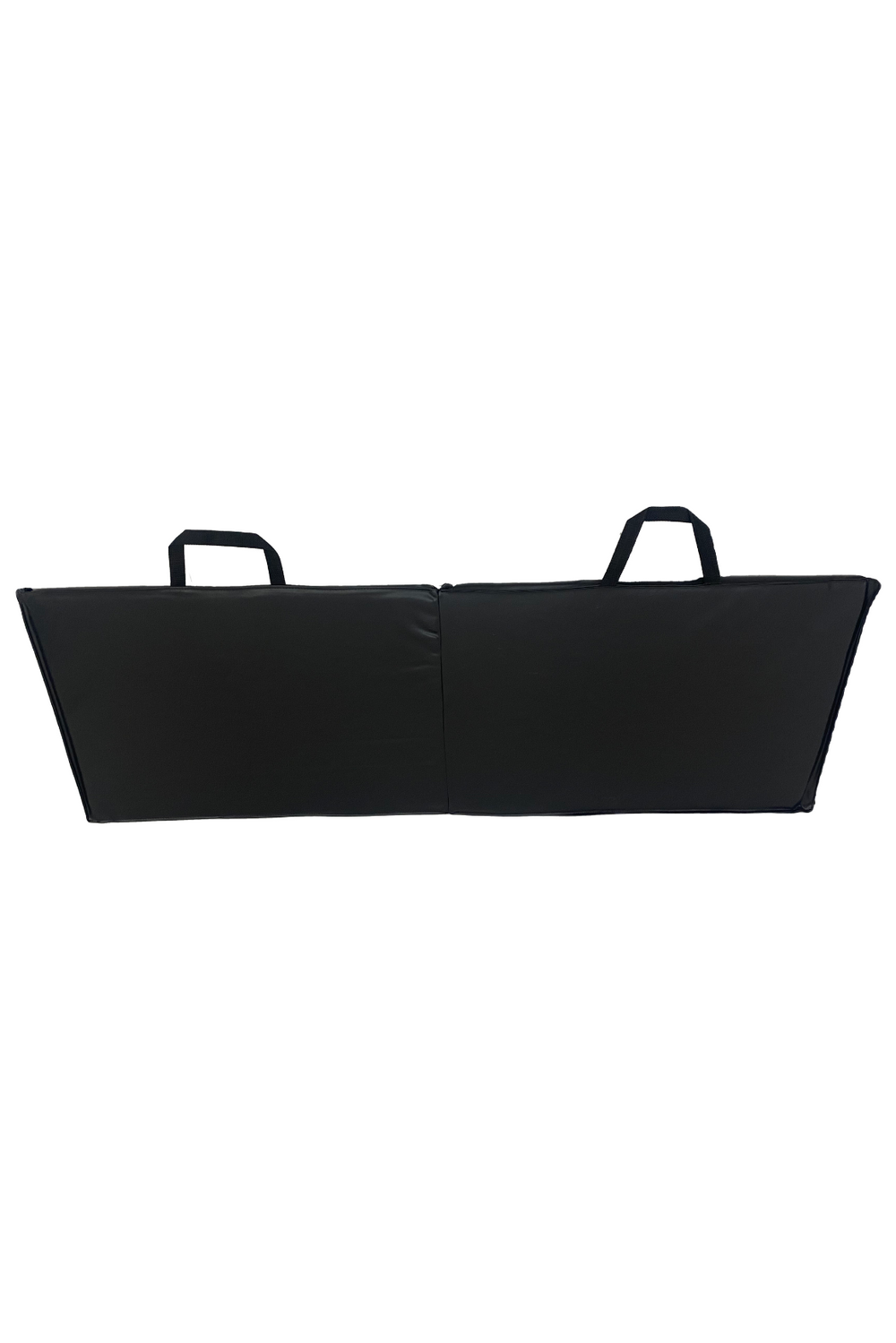 Black foldable exercise mat extended