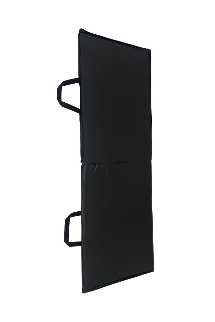 Matte black foldable exercise mat