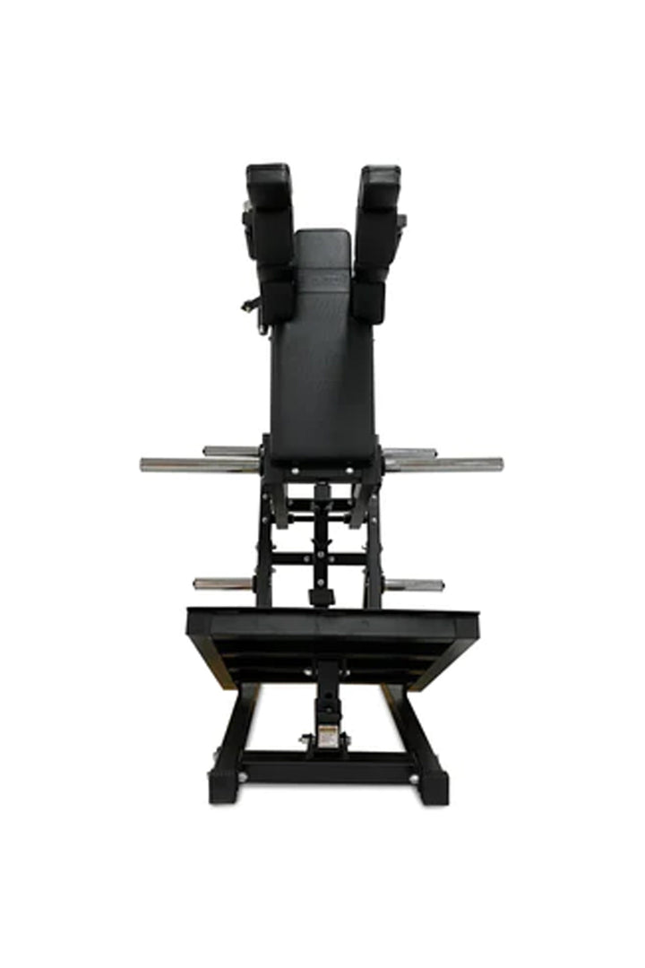 Matte black hack squat machine