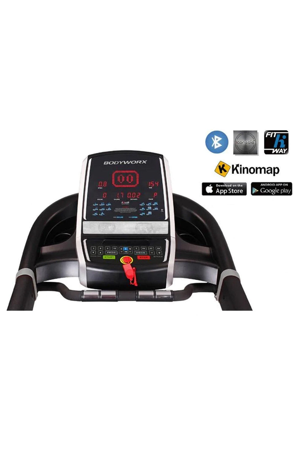 Treadmill screen with console features