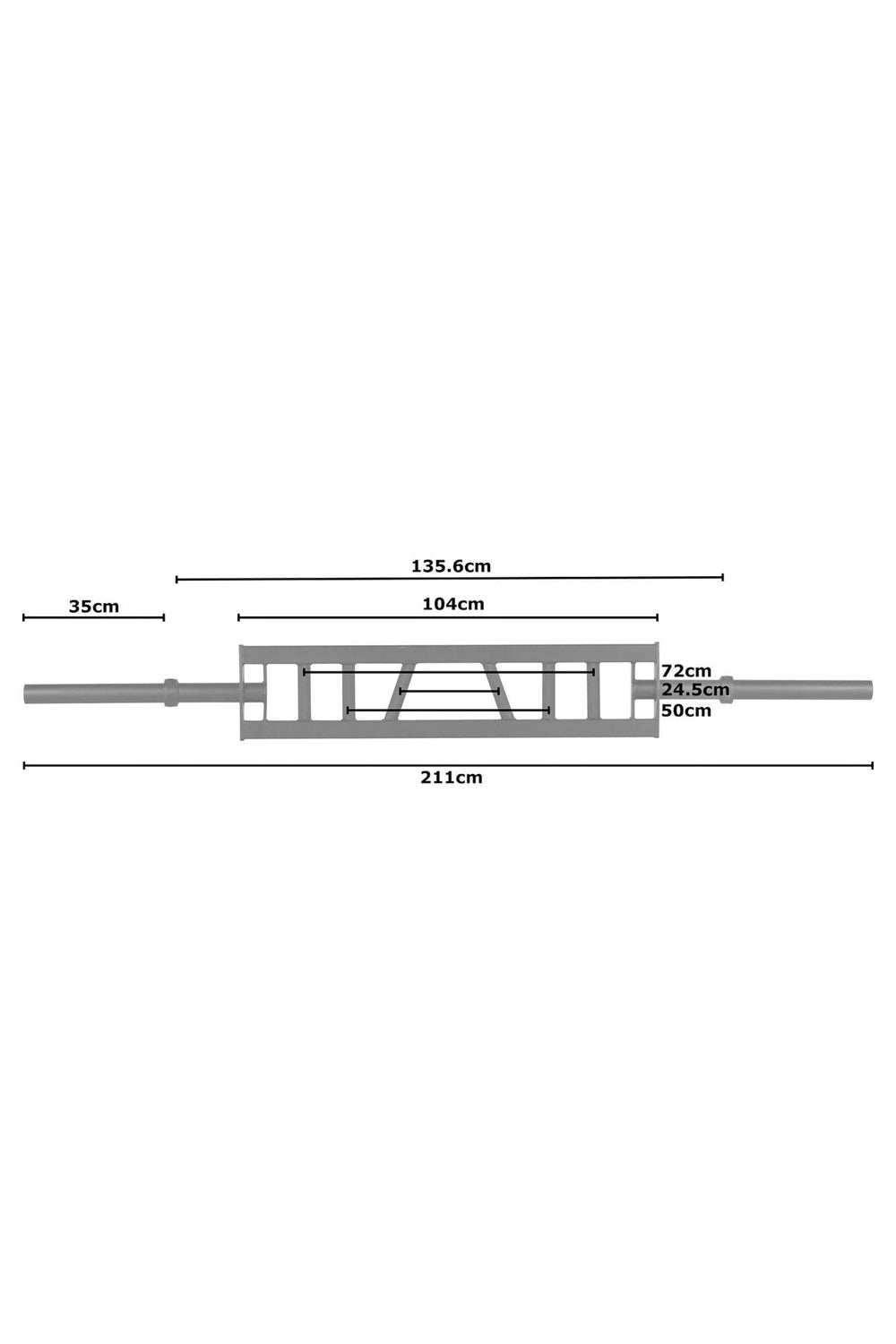 Dimensions of multi grip bar