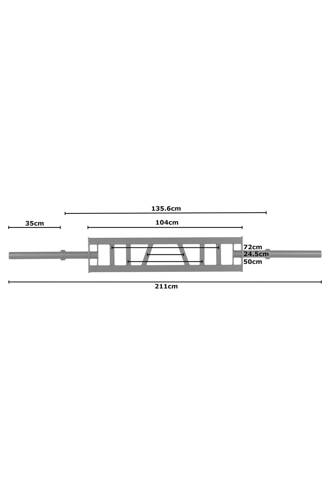 Dimensions of multi grip bar