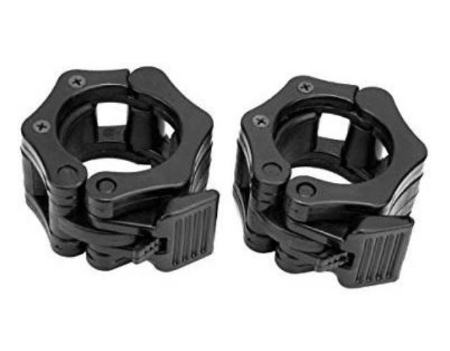 Black barbell snap lock collars